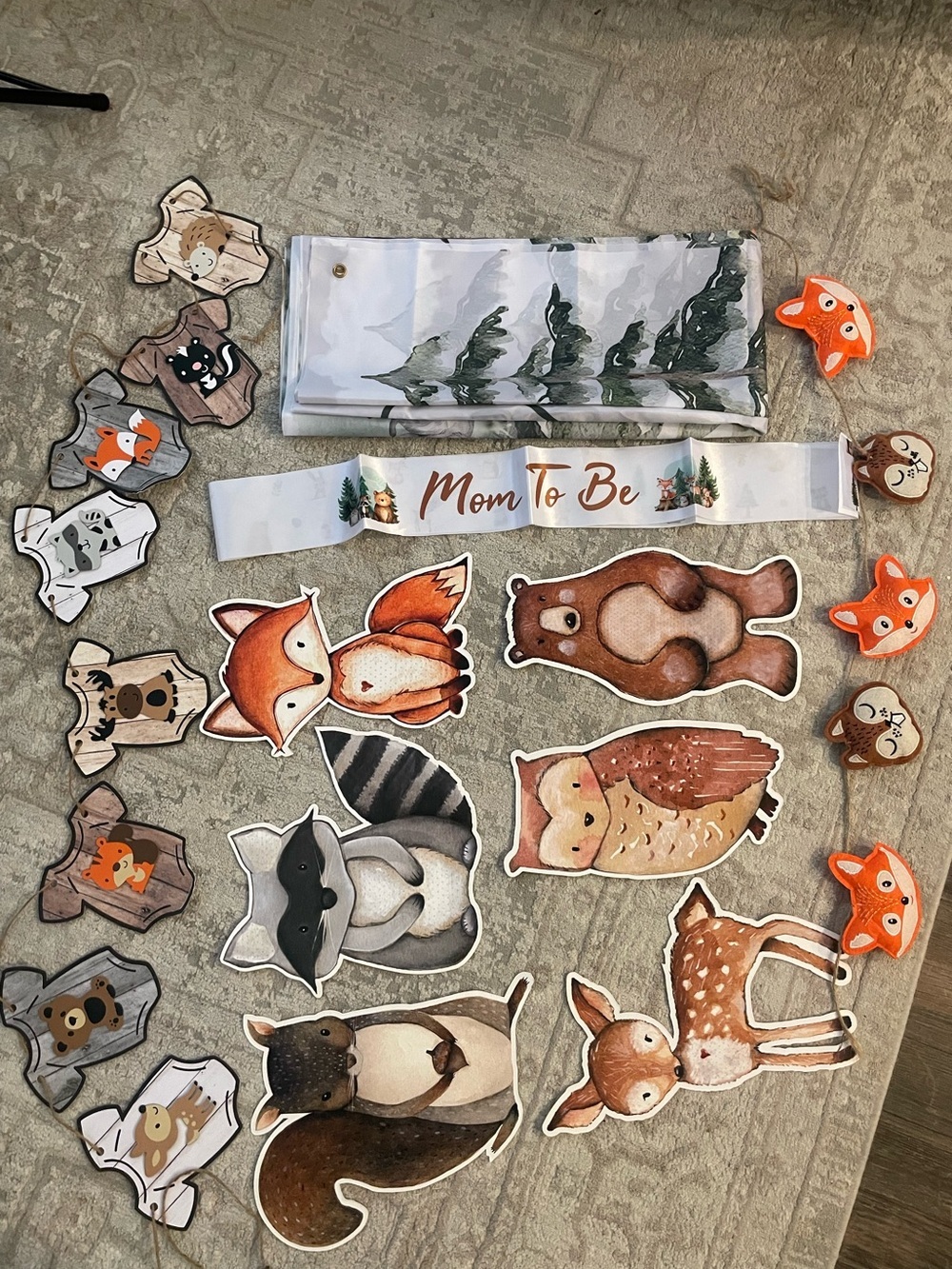 Woodland Animal Baby Shower Decorations Set Oh Boy Bundle